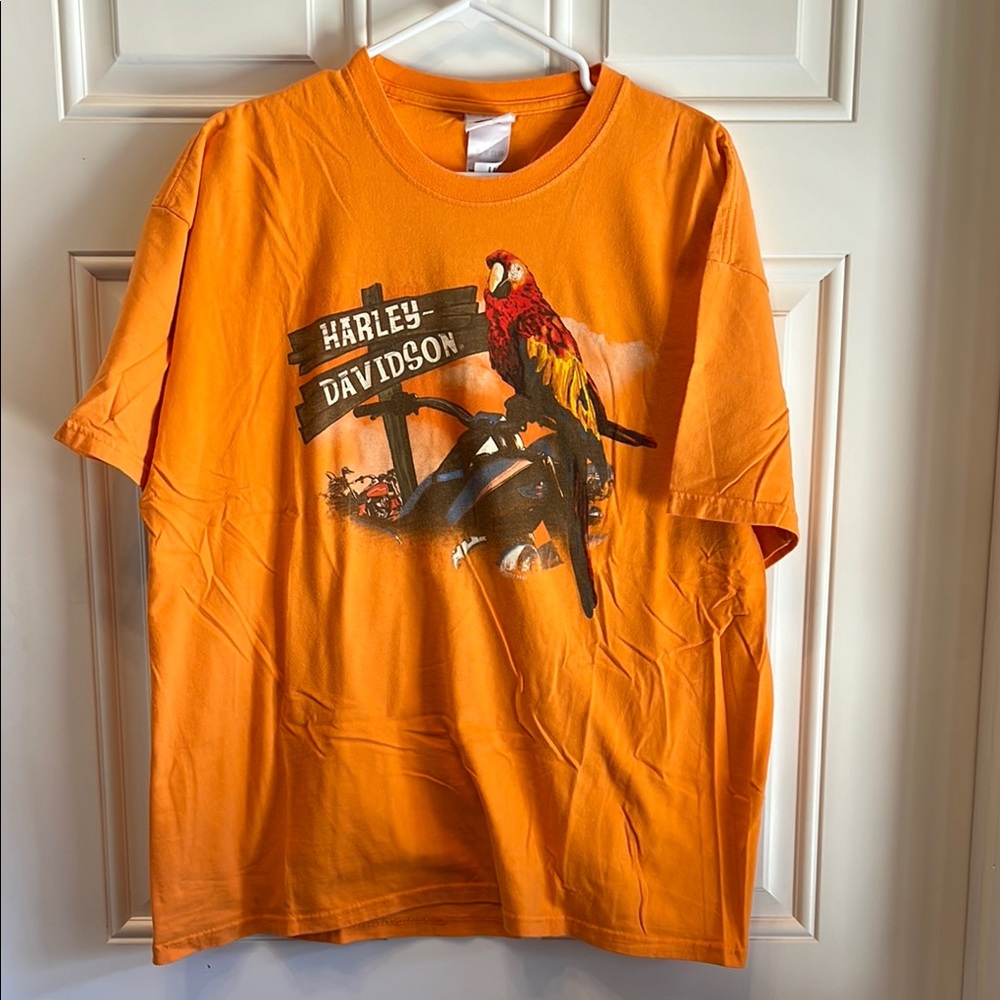 Harley-Davidson Orange Parrot Graphic Tee